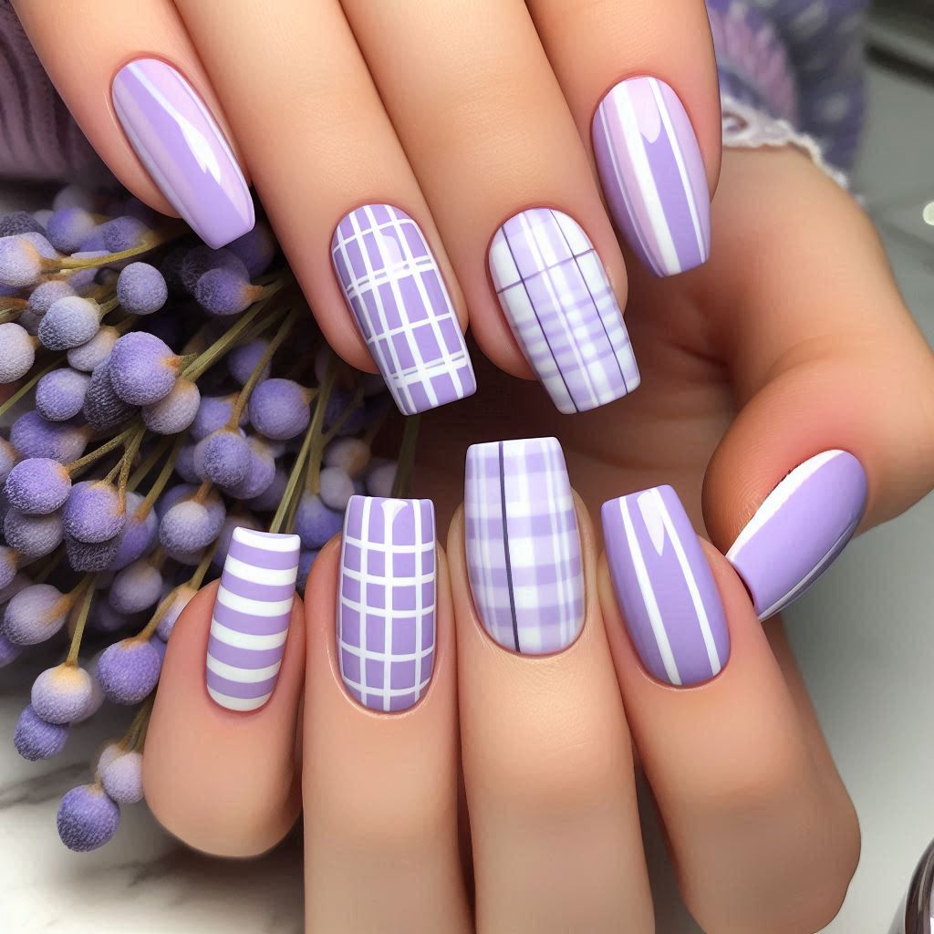 Light Purple Checkered Pattern