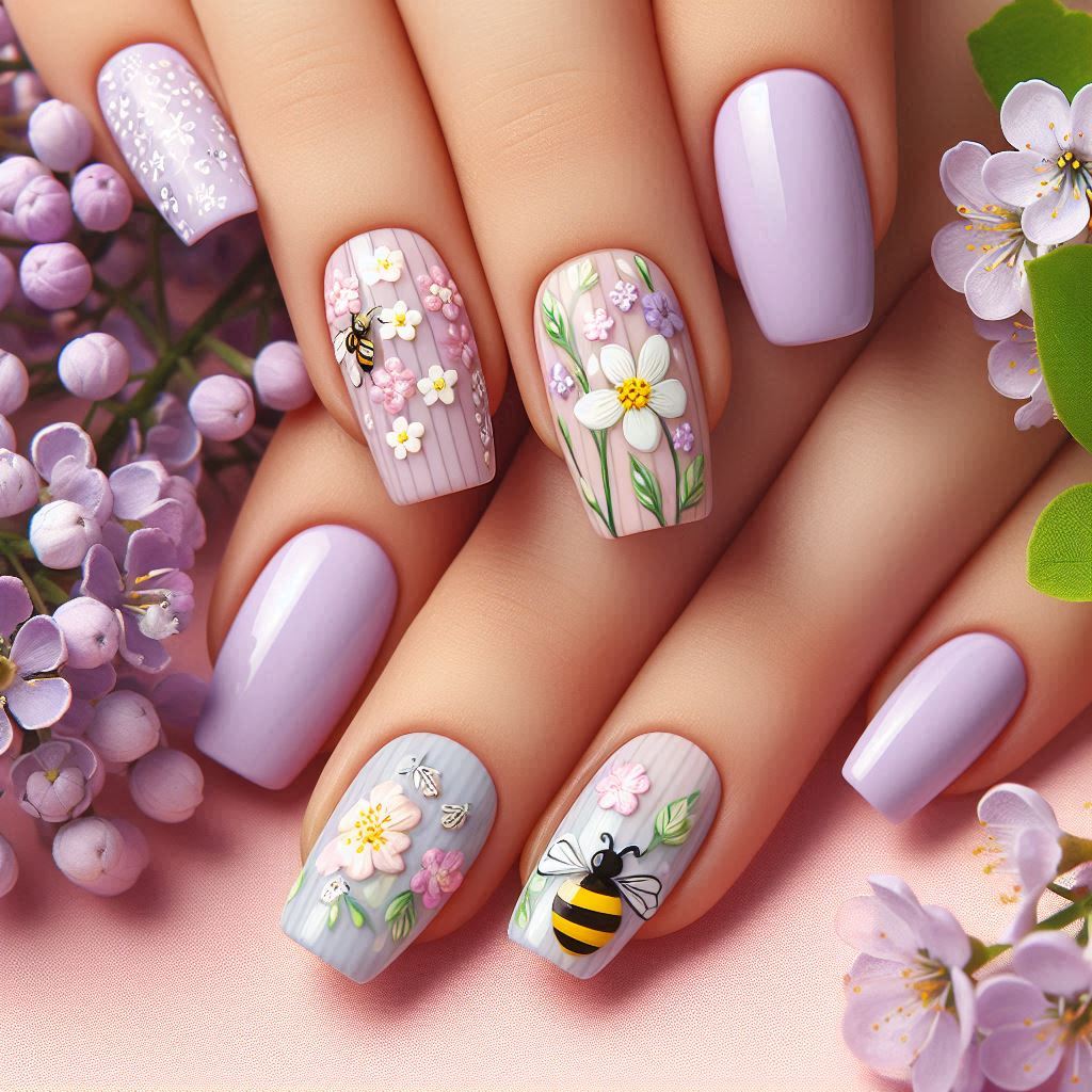 Spring Lilac Nail Designs