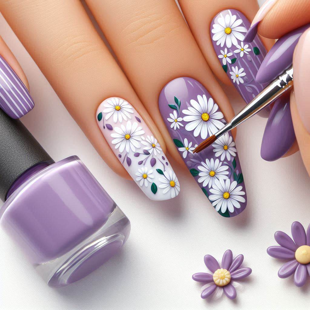 light purple nail designs