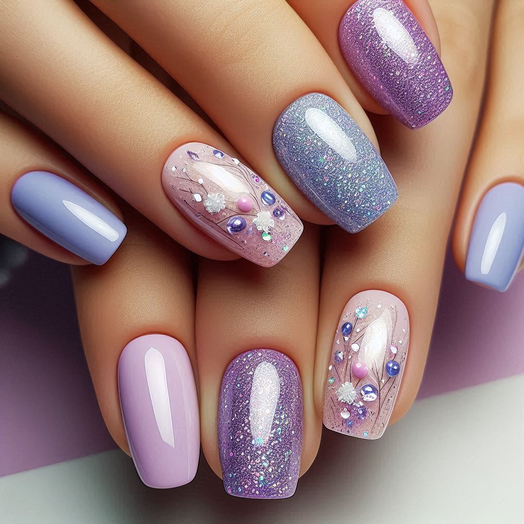 lavender nail designs