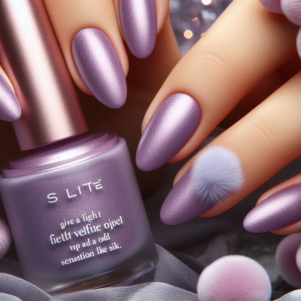 Light Purple Velvet Nails