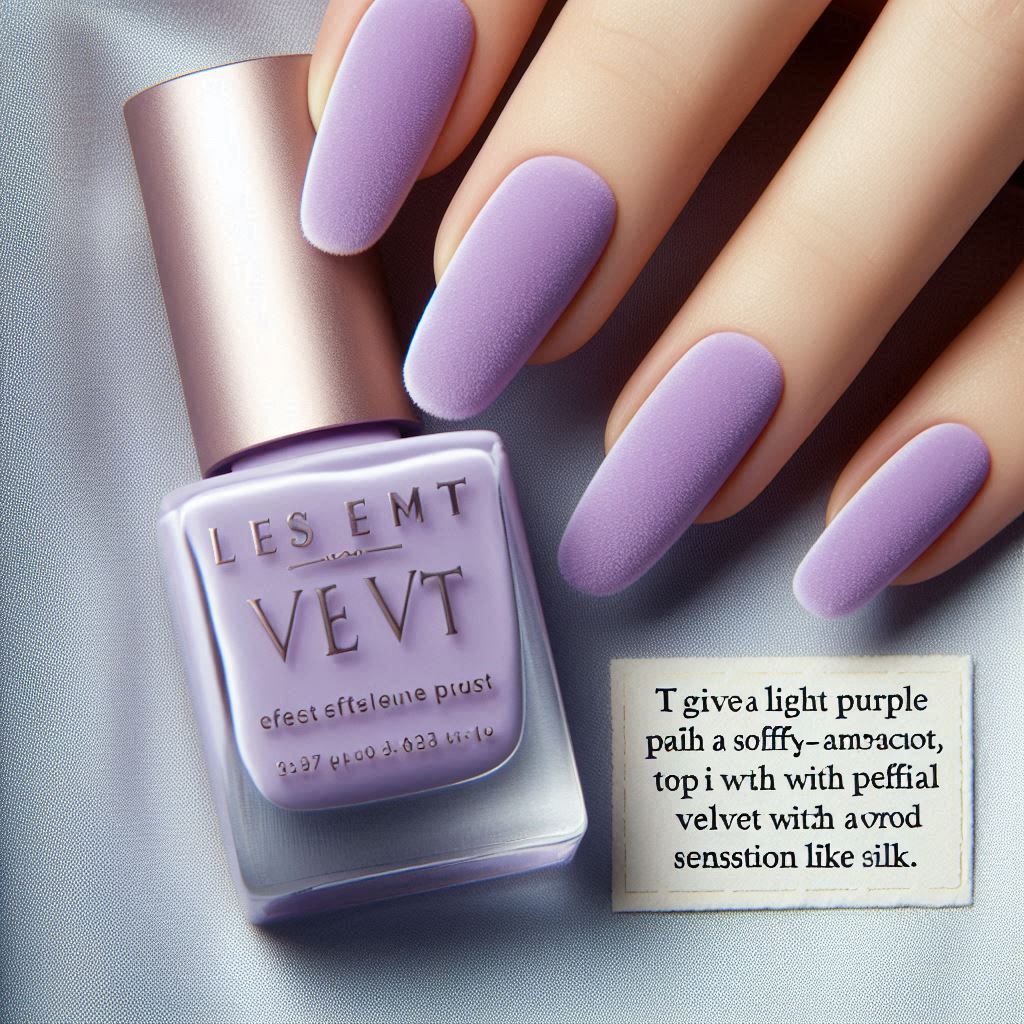 Light Purple Velvet Nails