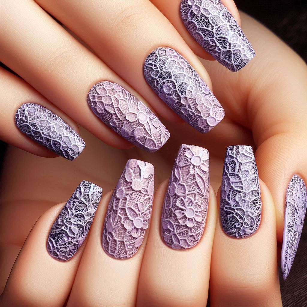 Textured Purple Lace Effect