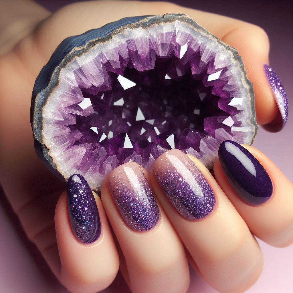 crystalline nail art