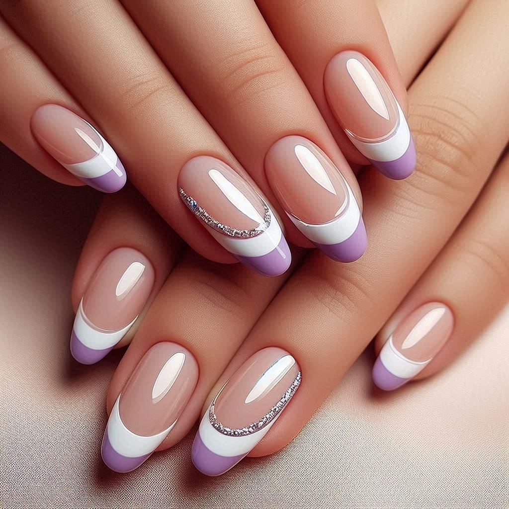 Lilac French Nail Designs