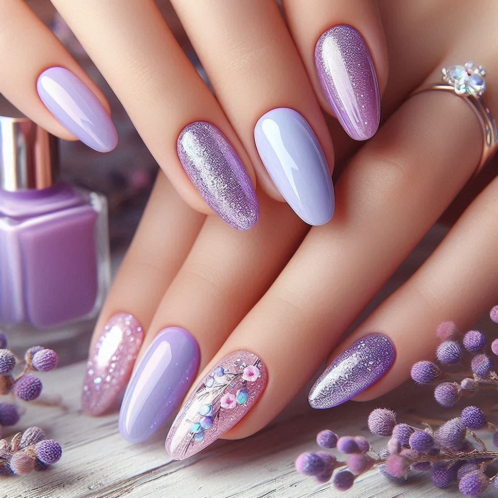 lavender nail designs