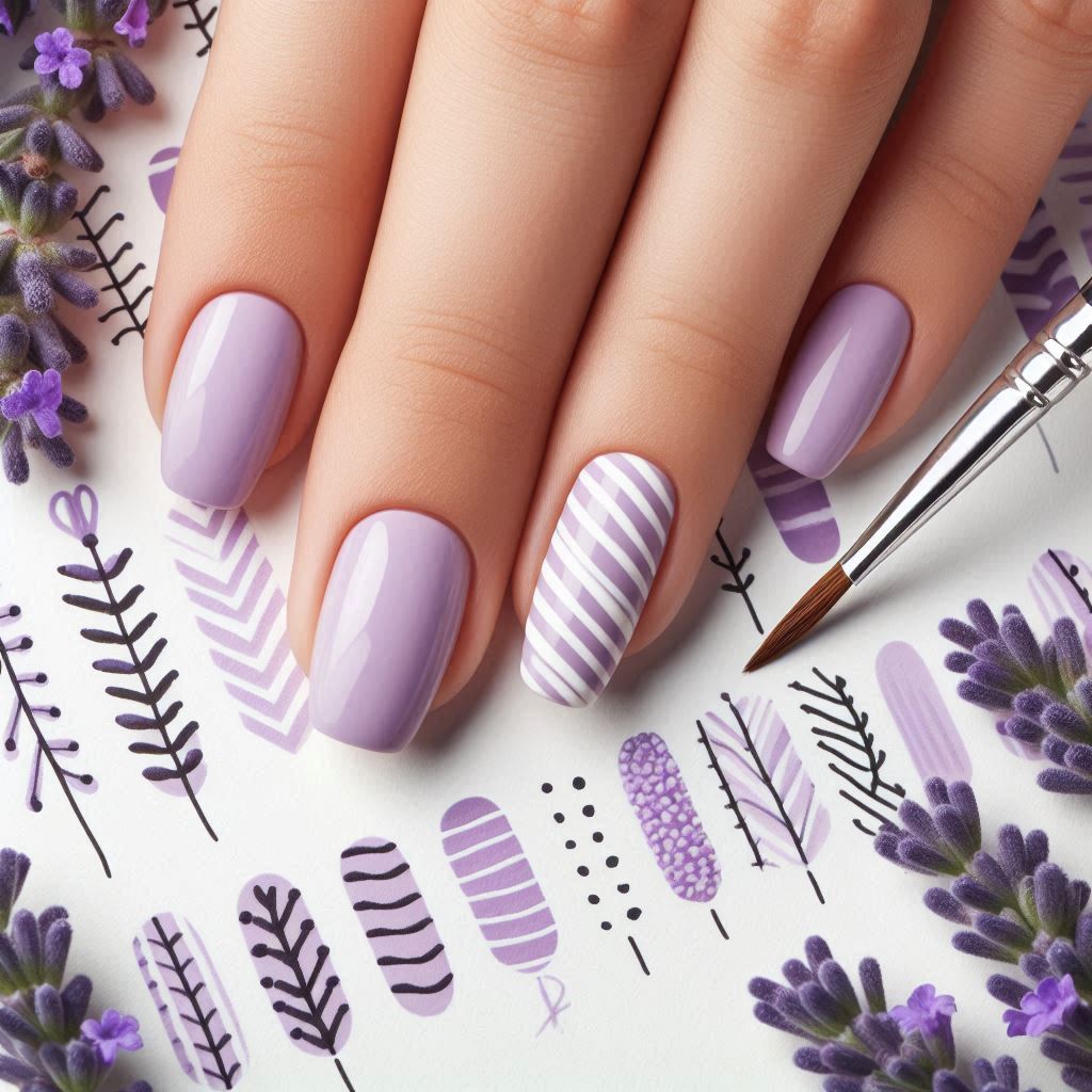 Lavender in Narrow Lines