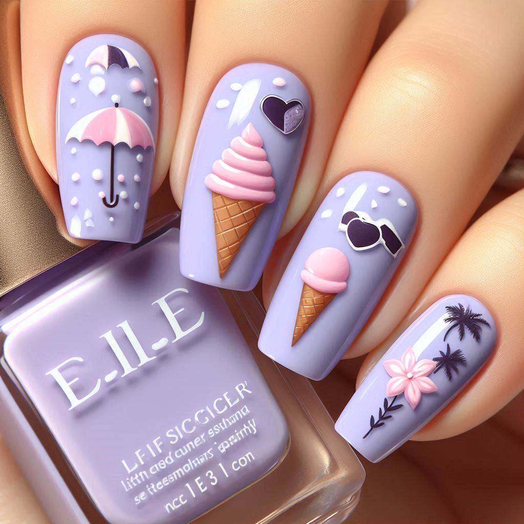 Lilac Nail Designs for Summer