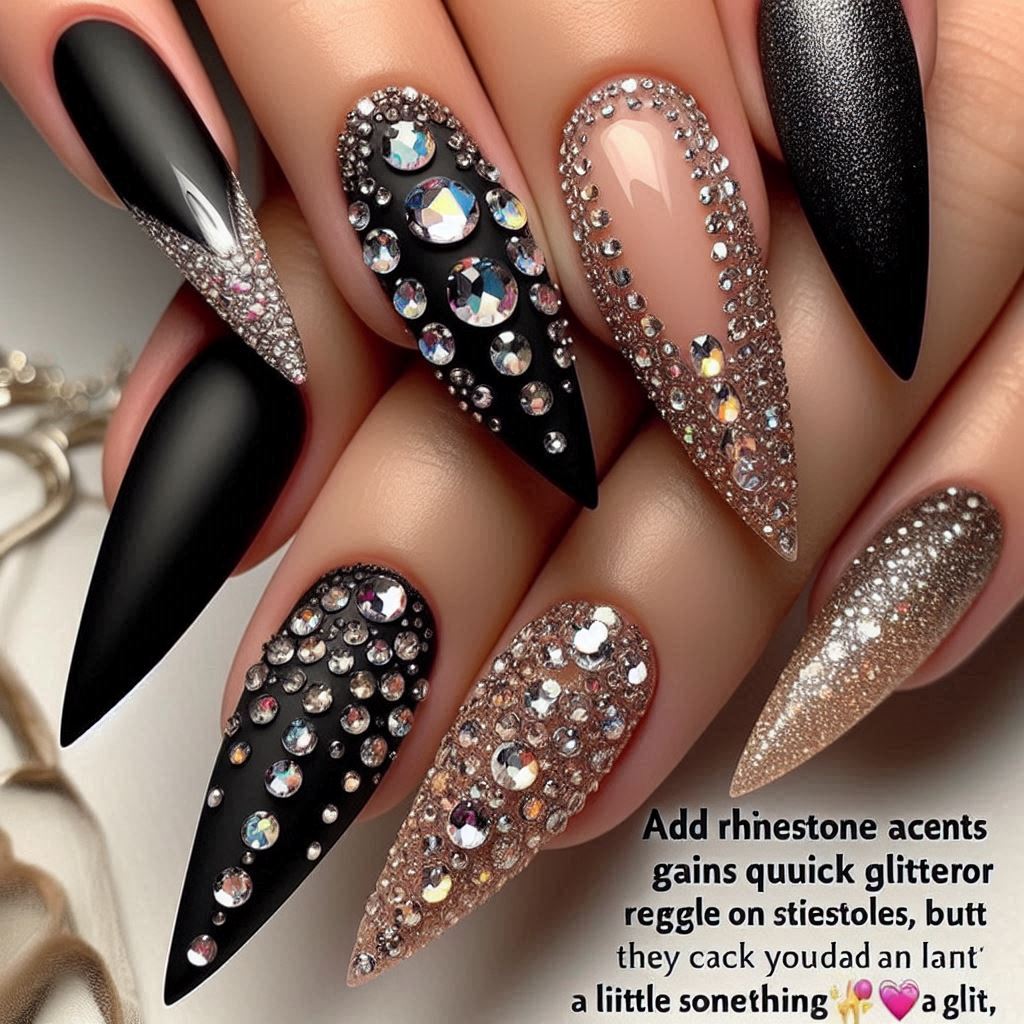 rhinestone nail arts