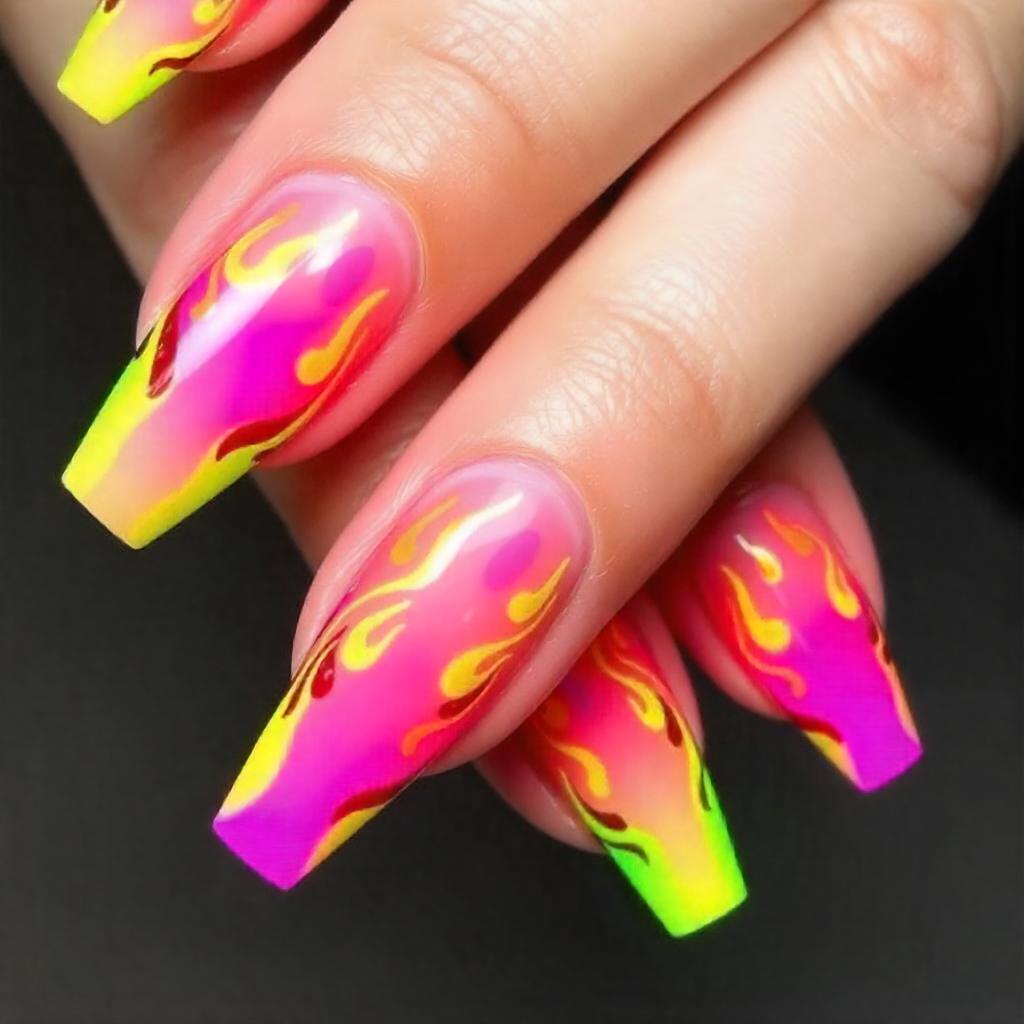 colourful flame designs