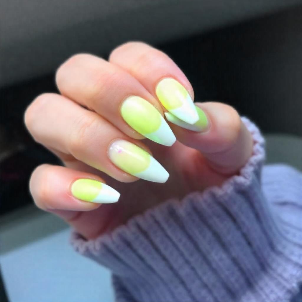 neon light nail arts