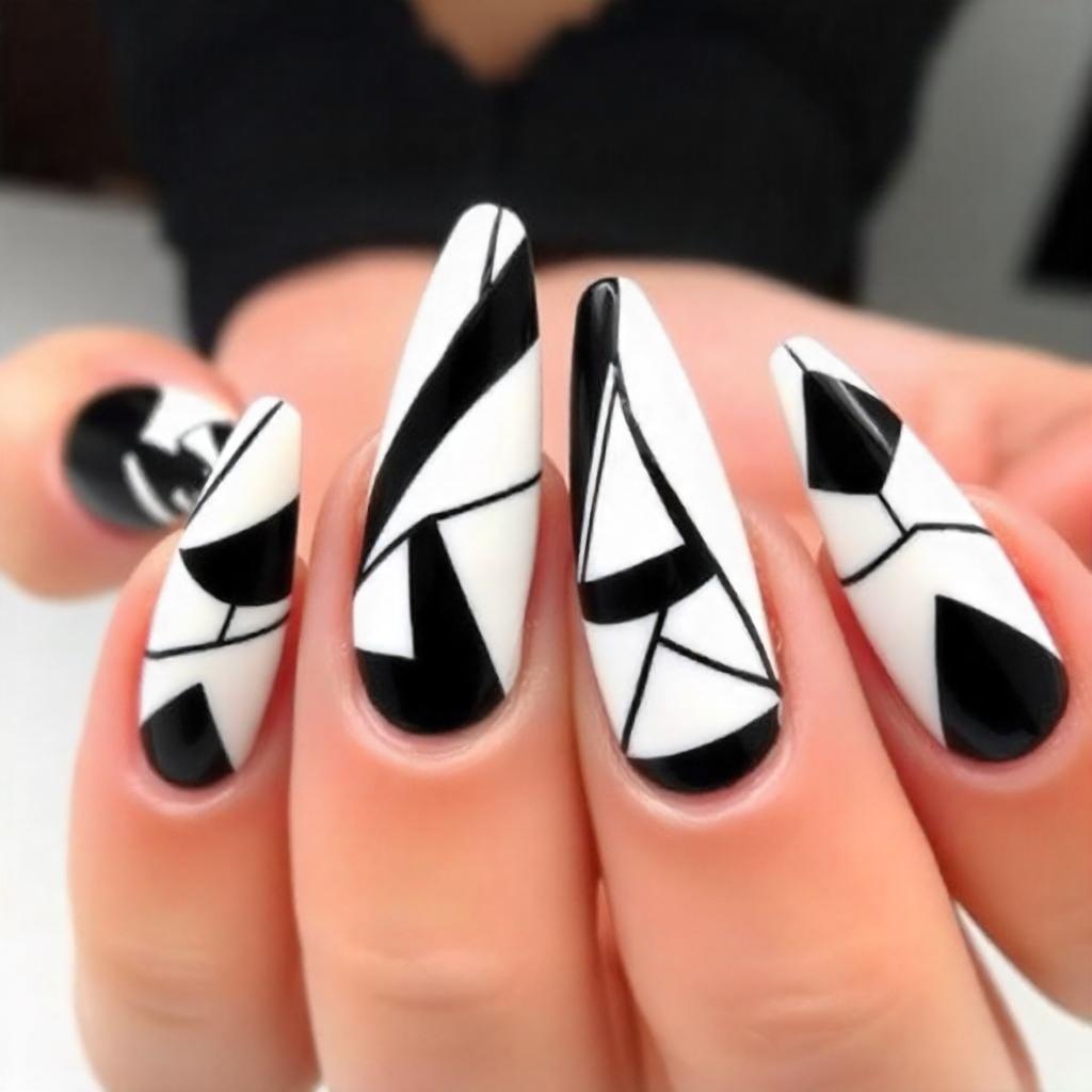 edgy stiletto nail designs