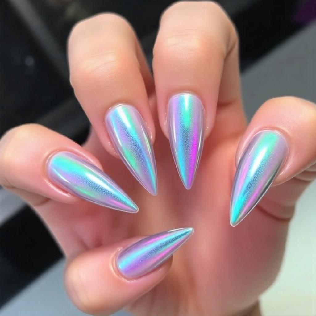 edgy stiletto nail designs