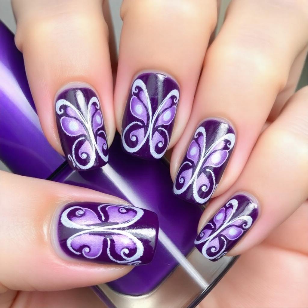 butterfly wings nail art