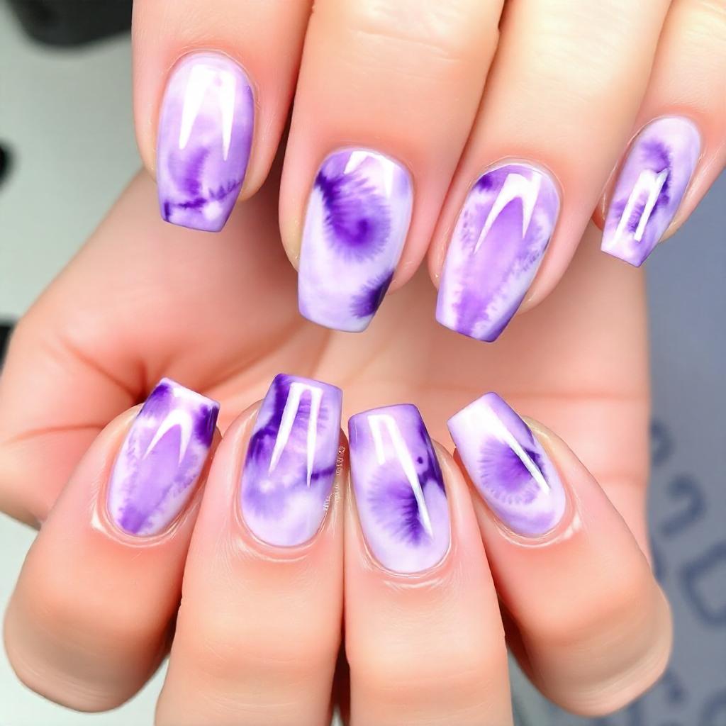 Tie-Dye Effect in Lavender