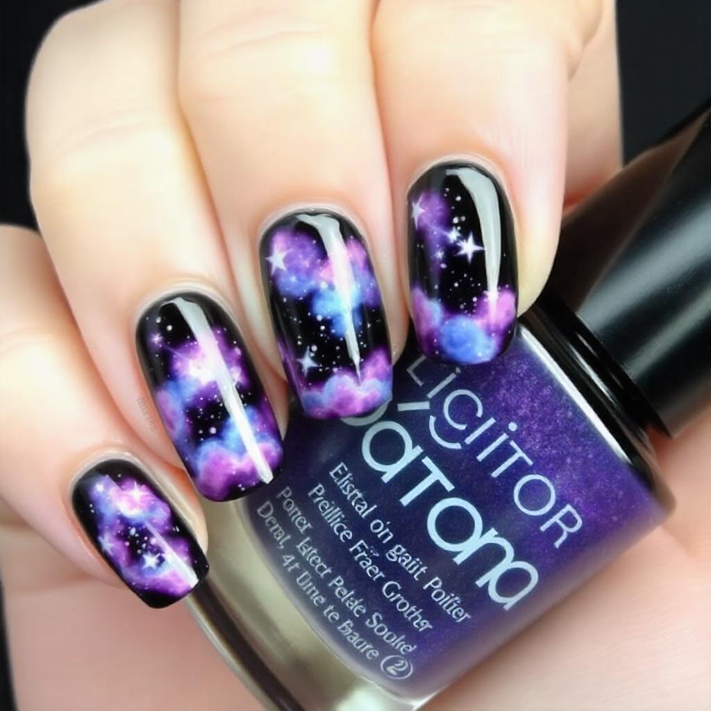 dark purple nail arts