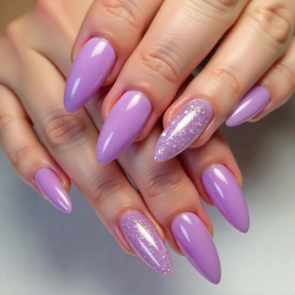 Lilac Acrylic Nail Designs