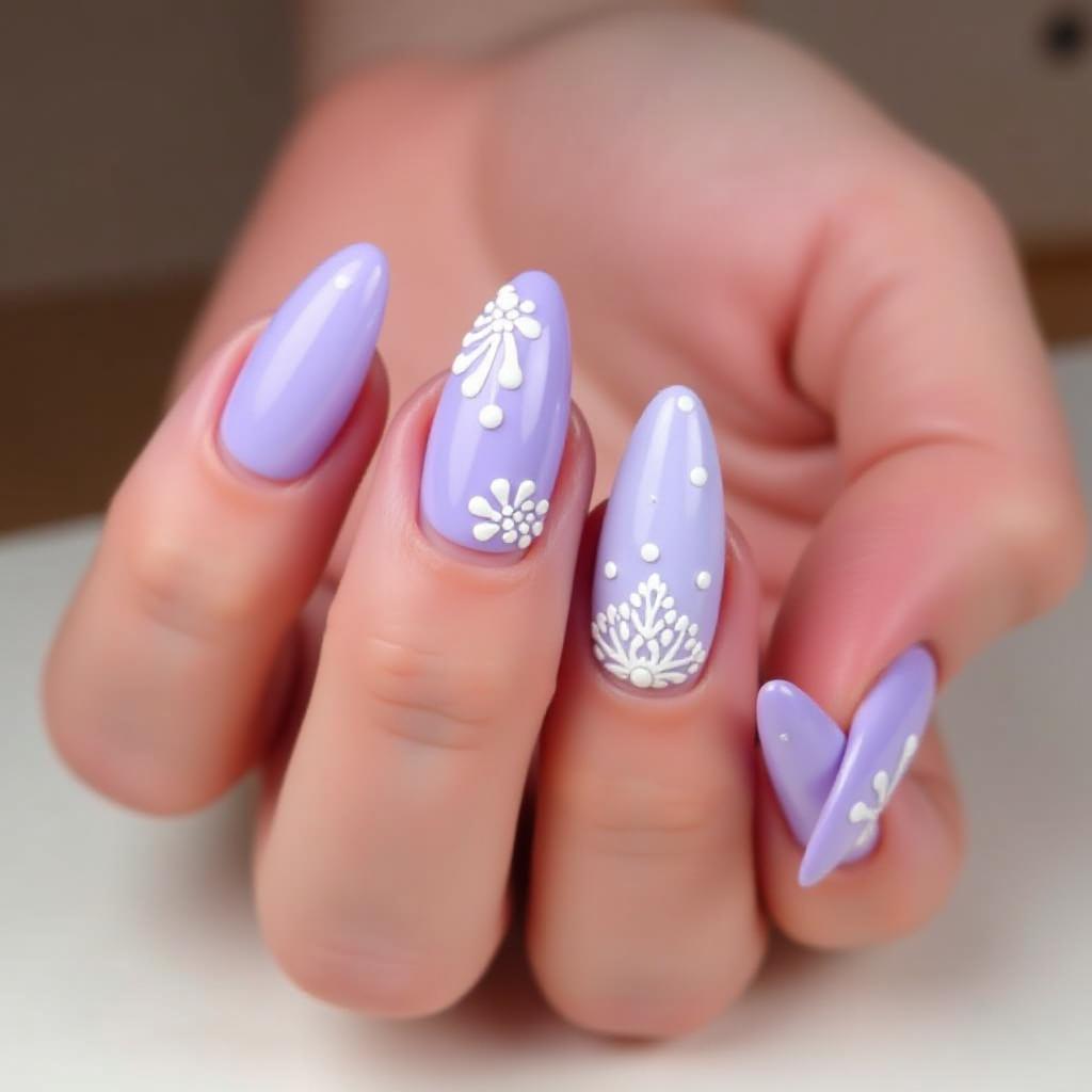 Lilac Gel Nail Designs