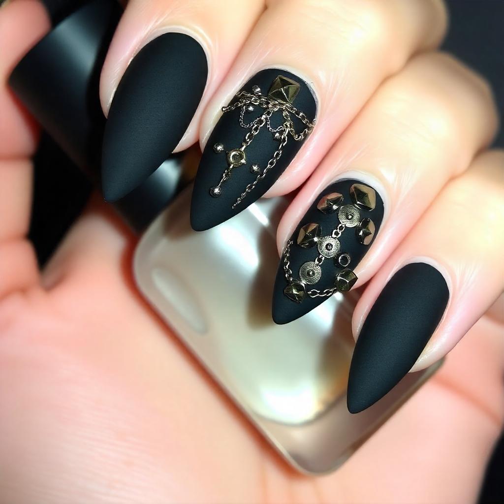 black velvet nail designs