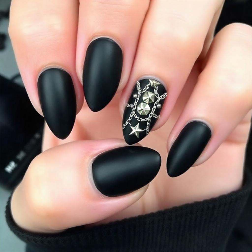 black velvet nail designs