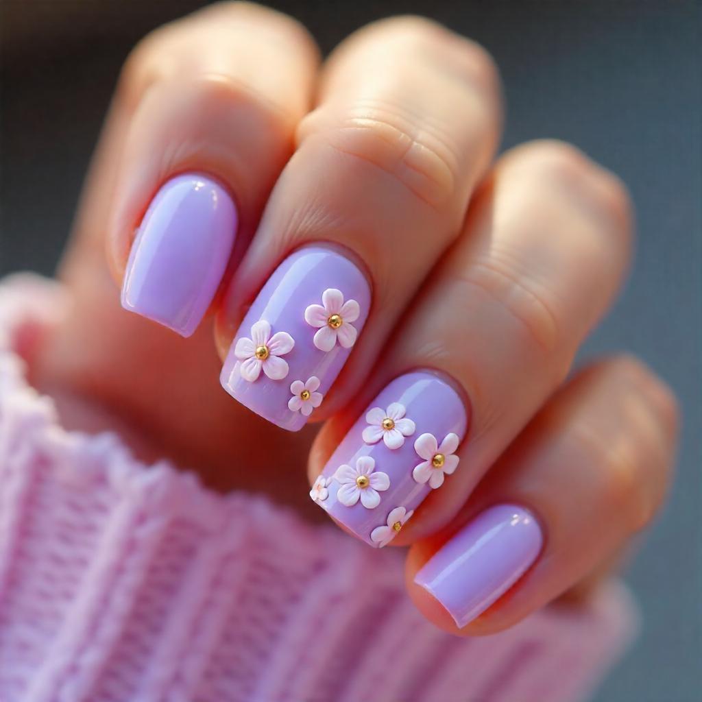 3D Lavender Florals