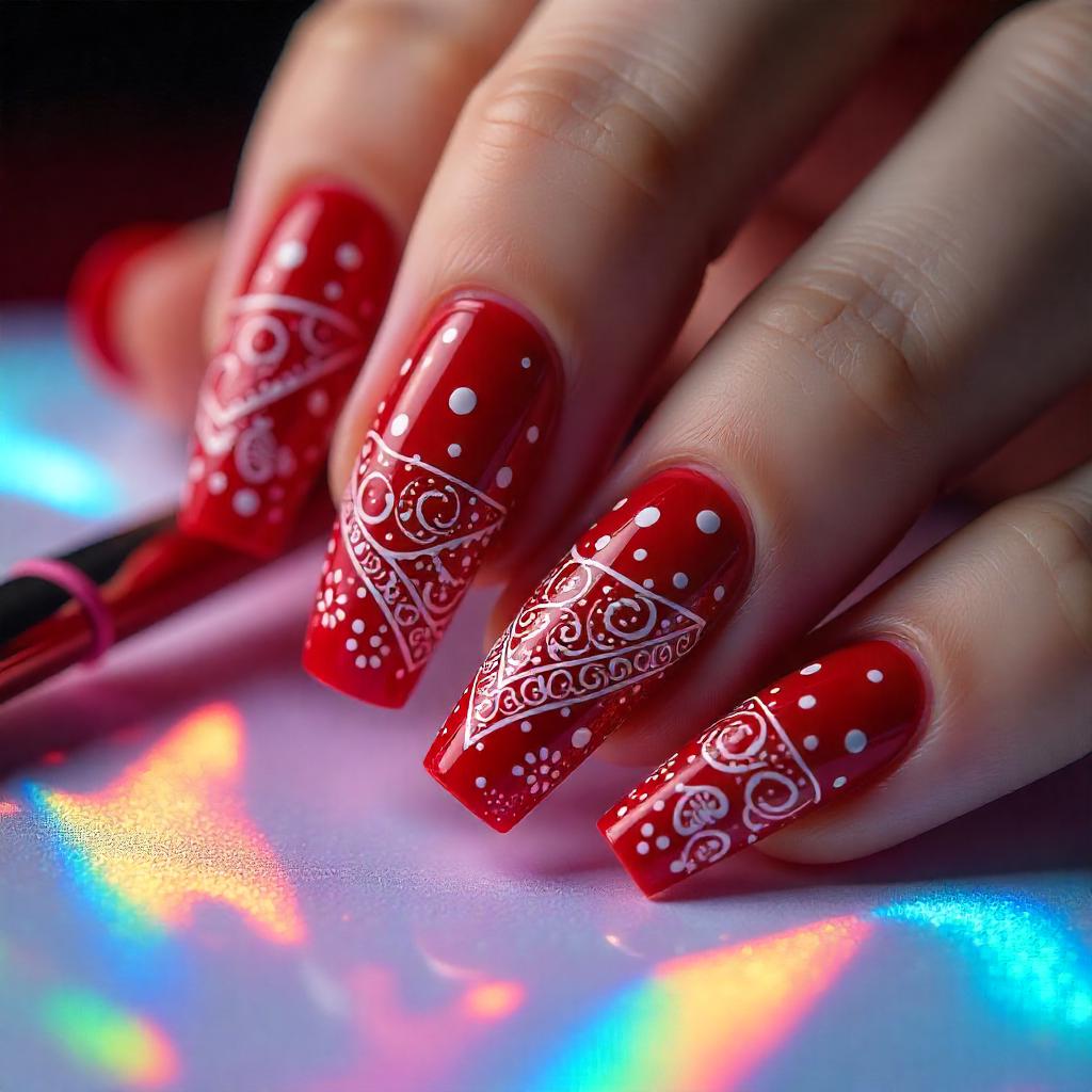 Bandana Pattern nail art