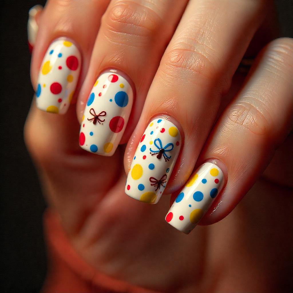 Barn Dance Dots nail art