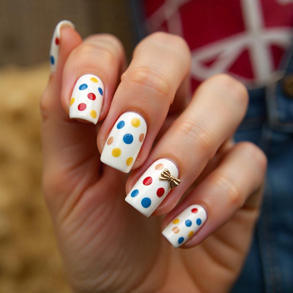 Barn Dance Dots nail art