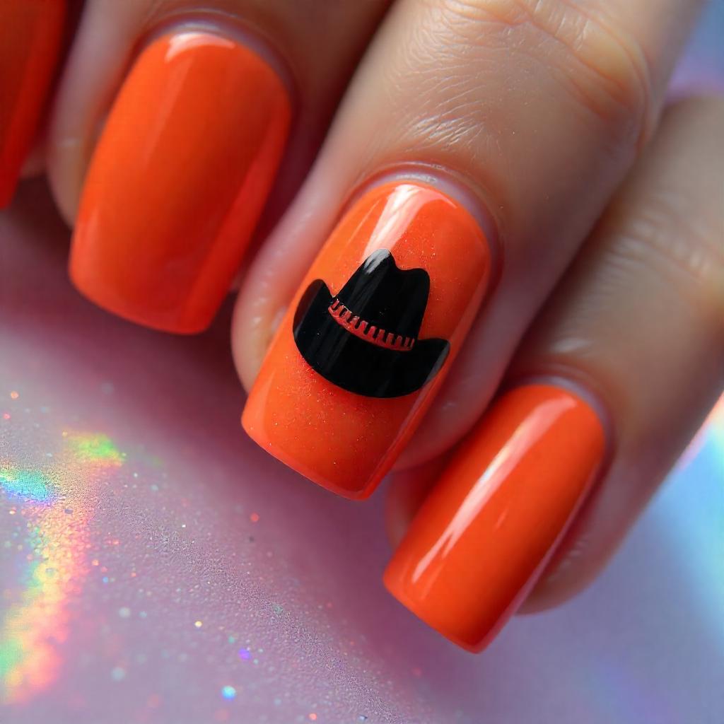 Cowboy Hat nail designs