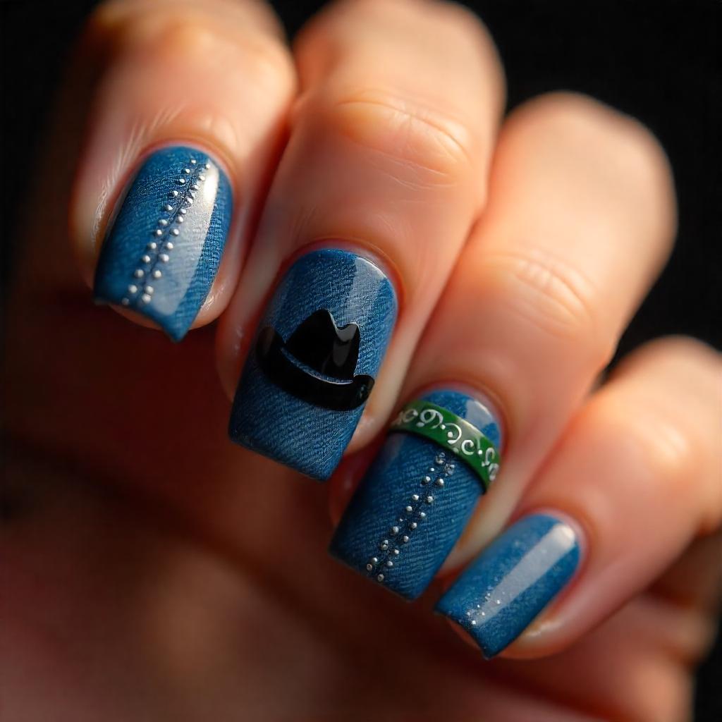 Cowboy Hat nail designs