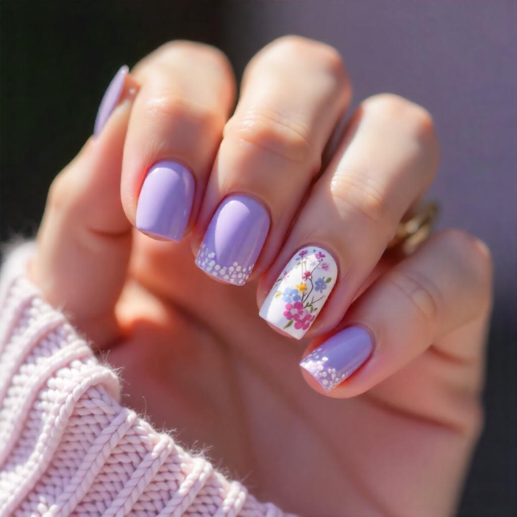 Lavender Spring Nails