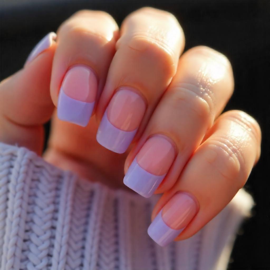 Ombre Lavender French Tips