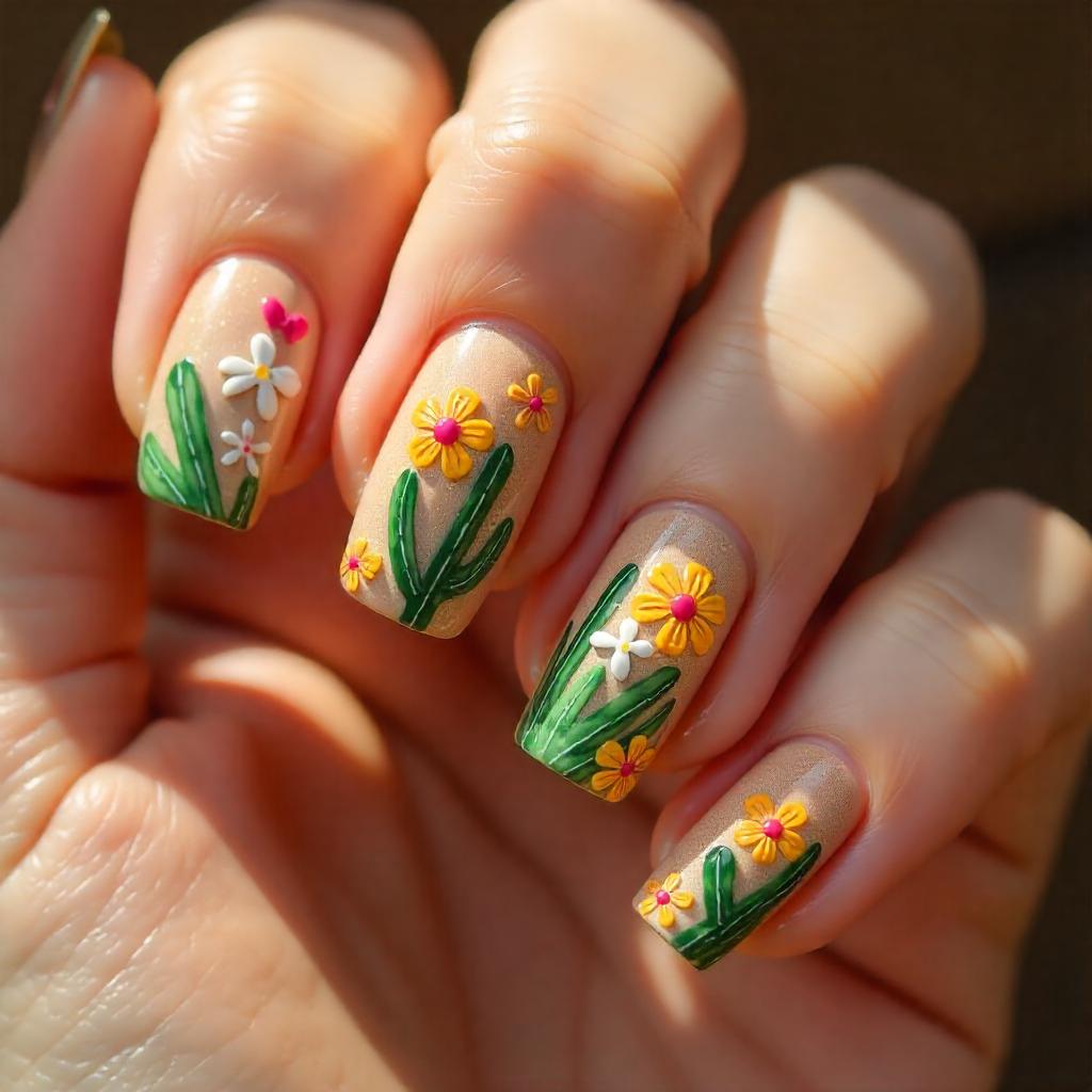 Western Blossom Nails