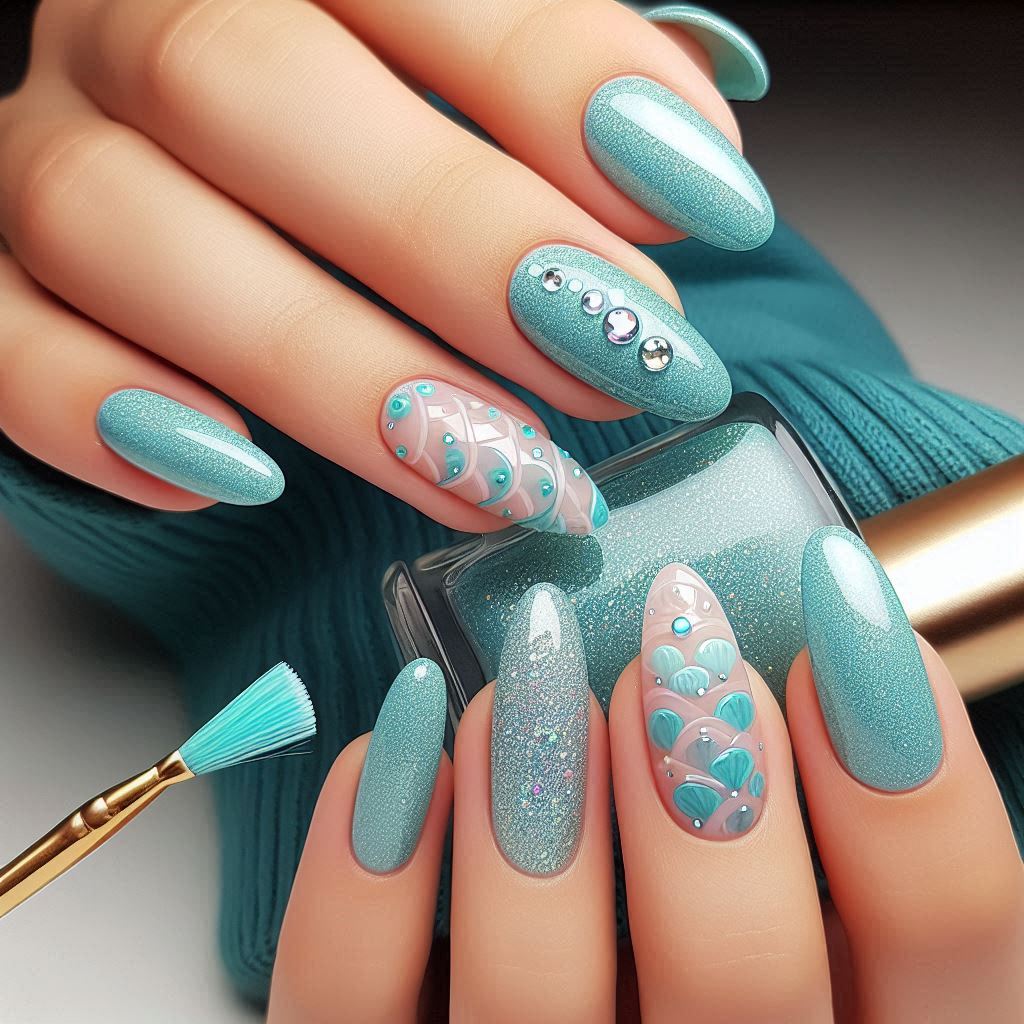 mermaid nails