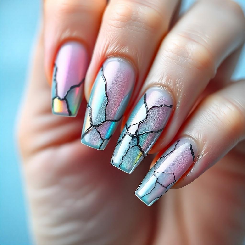 broken glass nails