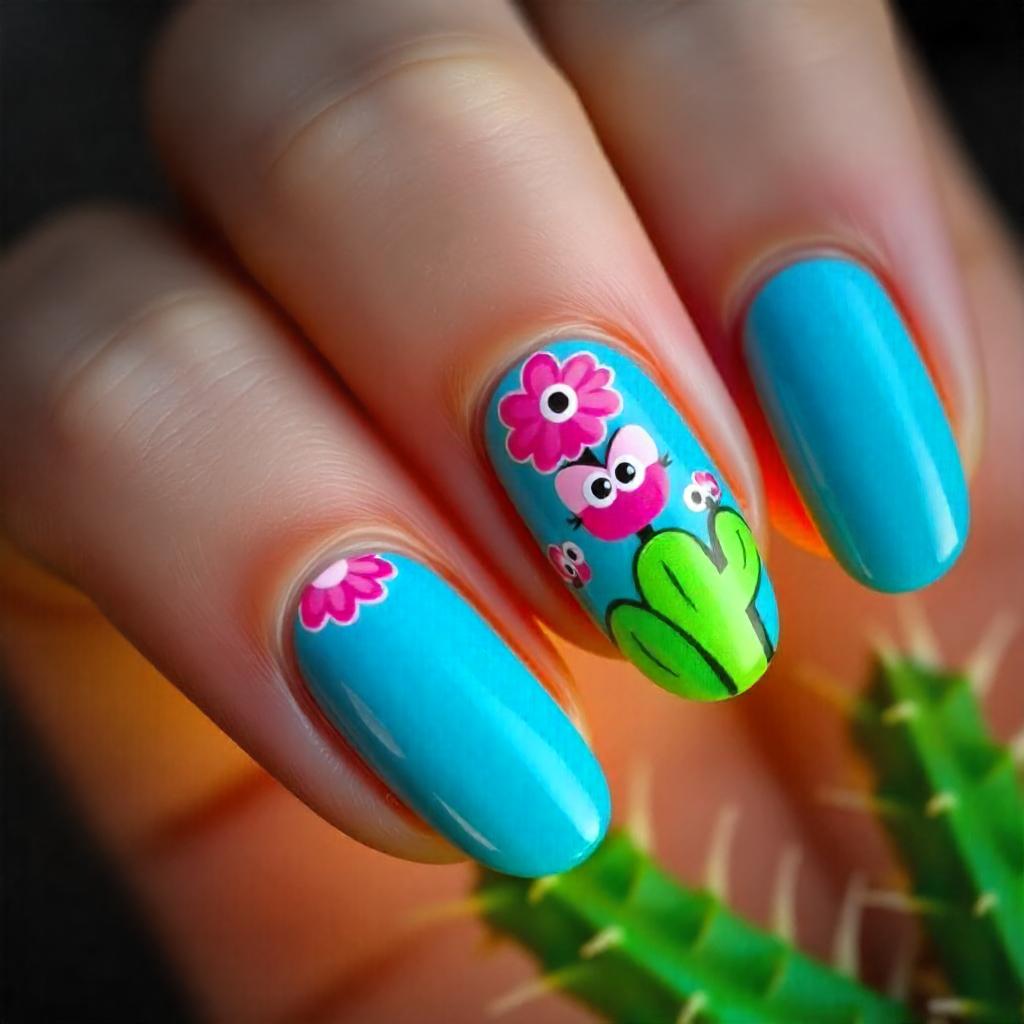 cactus nail designs