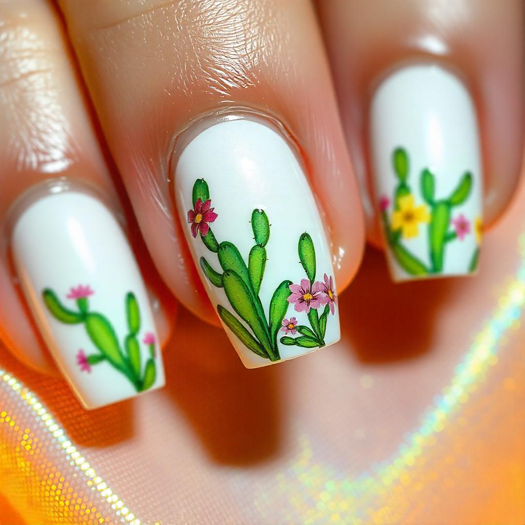 cactus nail designs