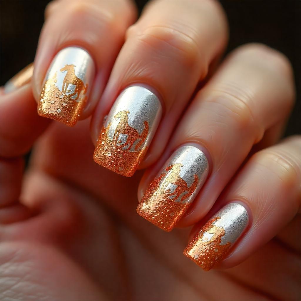 rodeo-style look nail art