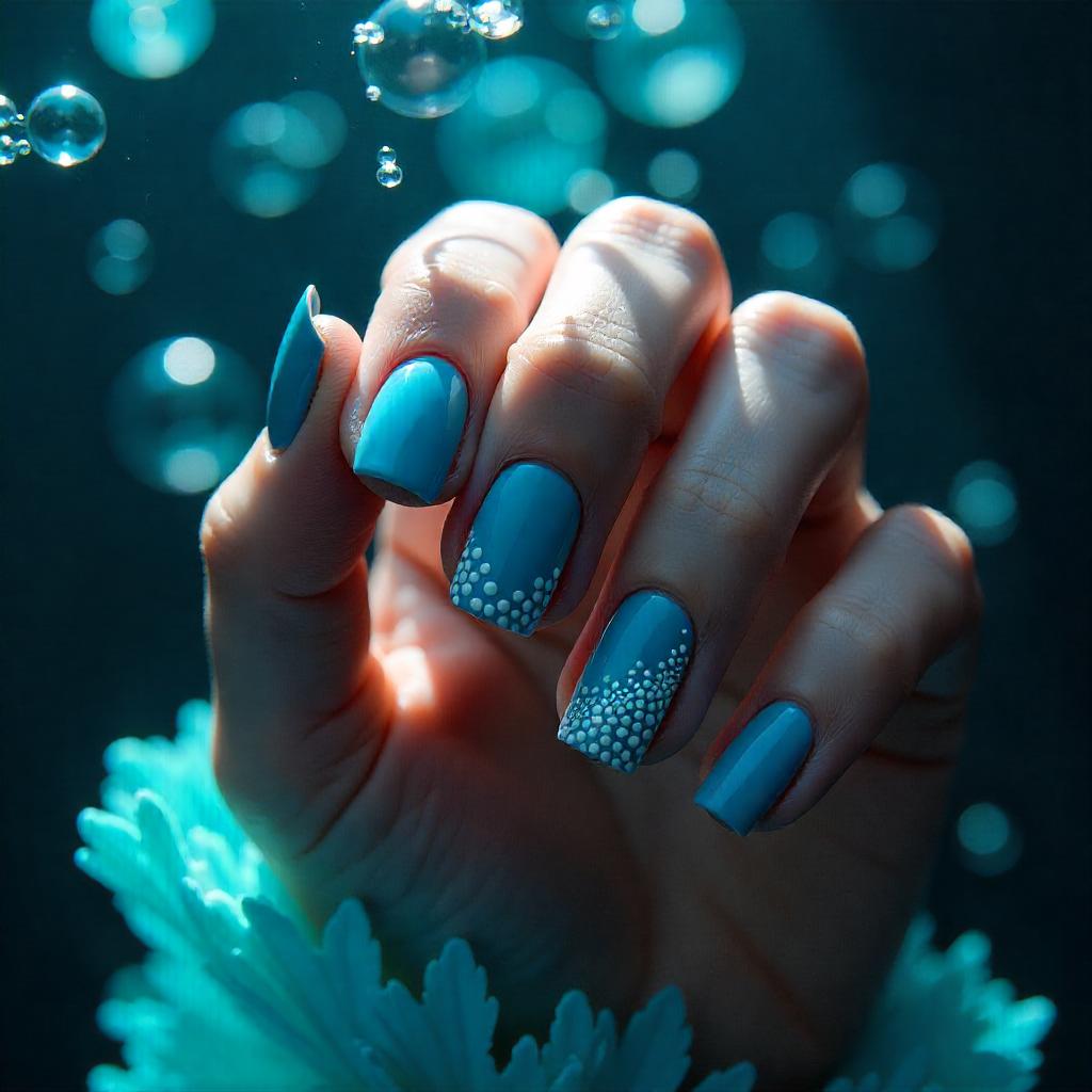 sea bubbles nail designs