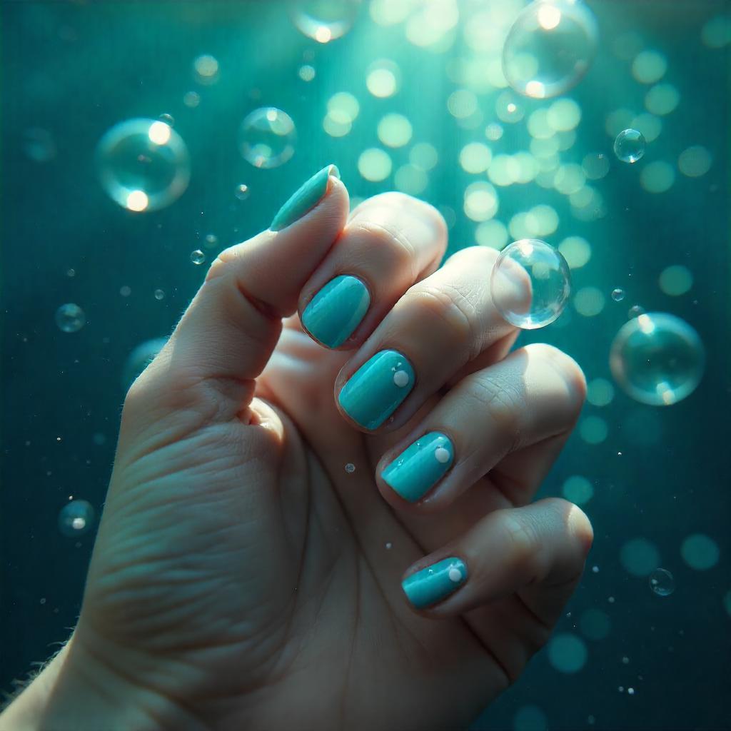 sea bubbles nails