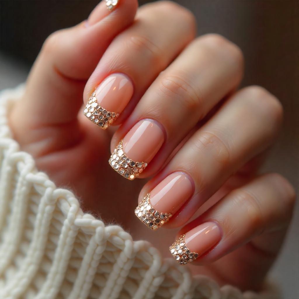 sophisticated rhinestone nail designs