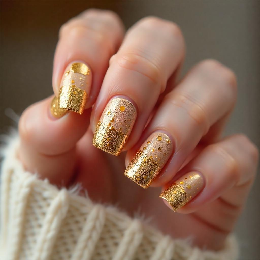 western-inspired hay bale nail art