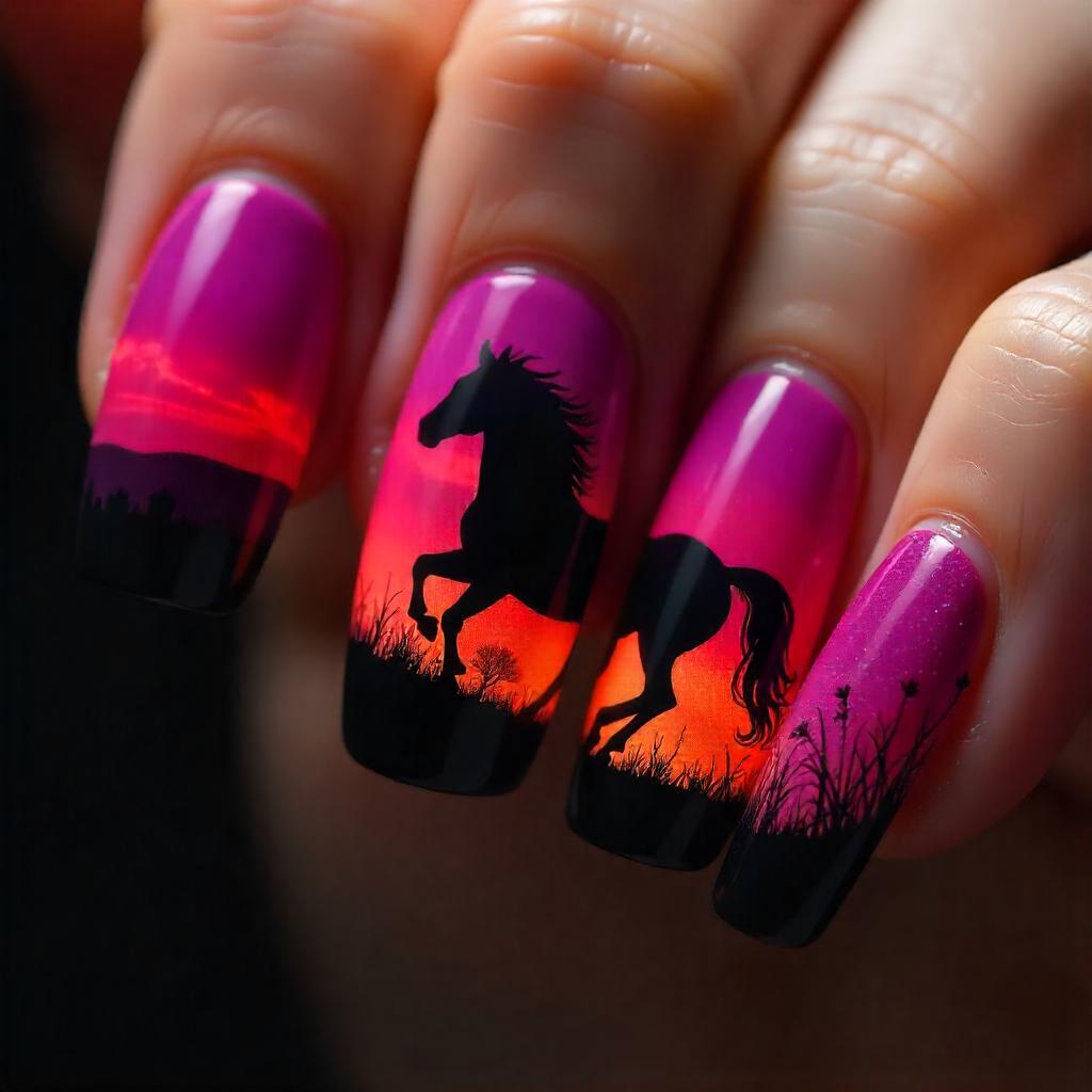 wild mustang nail designs