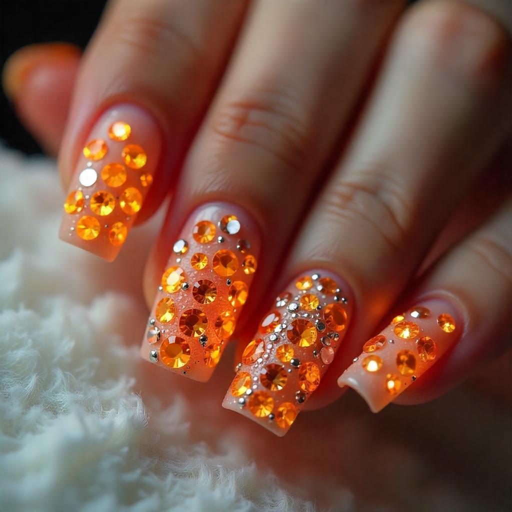 3D rhinestone nail art