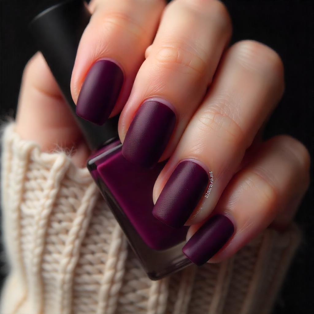 Matte purple nail designs