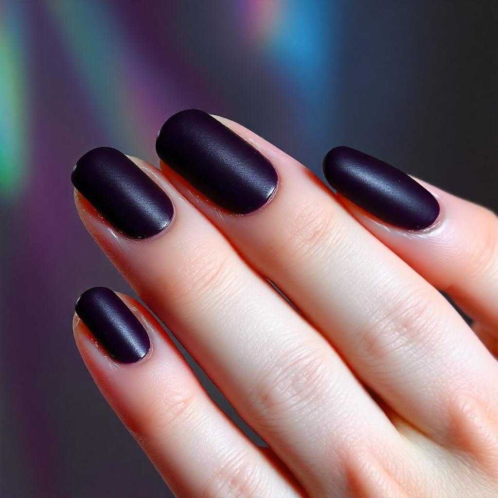 Matte purple nail designs