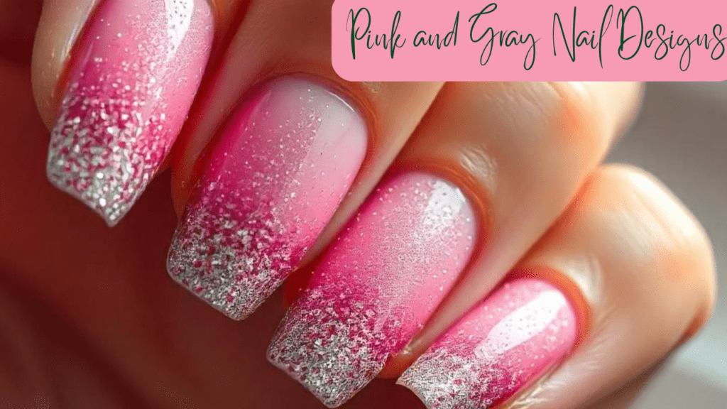 Pink and Gray Nail Designs