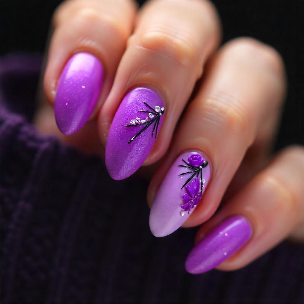 Seasonal Purple Nail Designs 2024