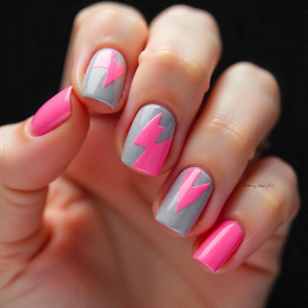 Zigzag Borders Nail Designs