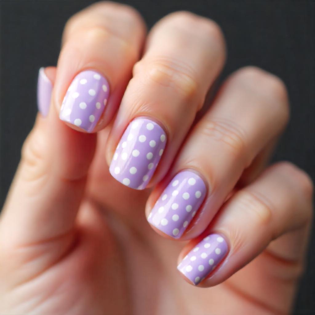 lavender dot nail designs